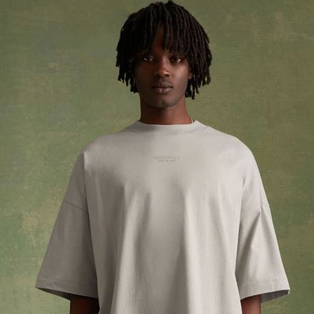 Fear of God Essentials T Shirt Silver Cloud Large NWT